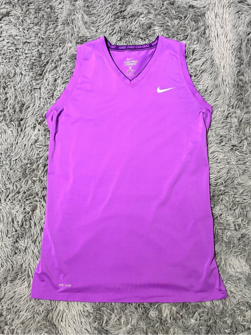 Nike Pro Combat Purple Tank Top L